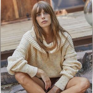 FREE PEOPLE yellow Leo knit Tunic